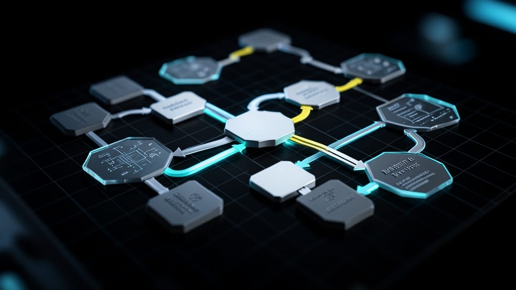 Technical 3D Process Flow Template