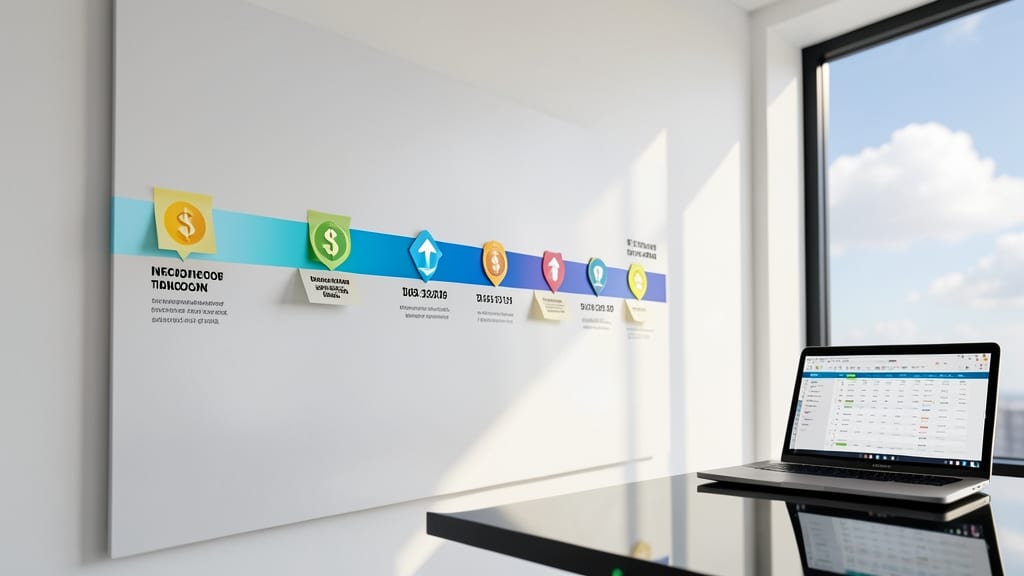Infographic Timeline of Financial Growth